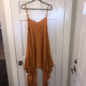 Marigold asymmetric dress